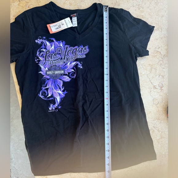 Harley Davidson las vegas black and purple shirt - Picture 2 of 3